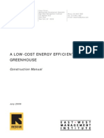 A Low-Cost Energy Efficient Greenhouse: Construction Manual