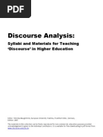 Discourse Analysis Syllabi