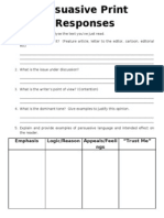 persuasive print responses template