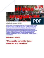 Noticias Uruguayas sábado 26 de enero del 2013