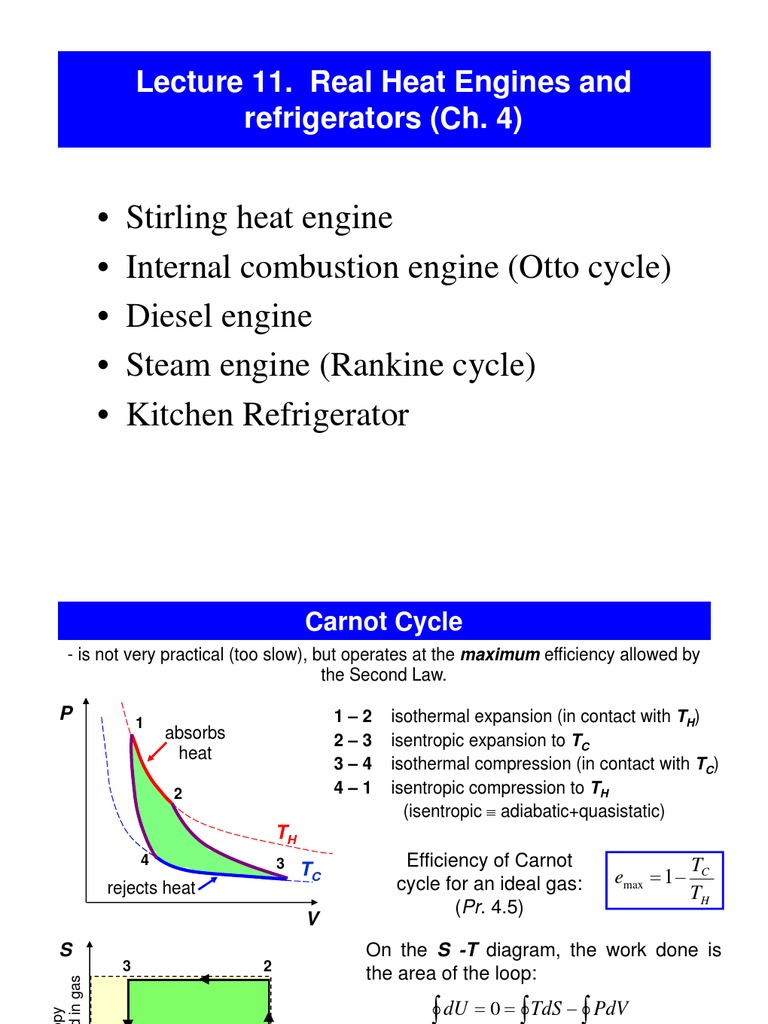 Real Heat Engines & Refrigerators | PDF | Internal Combustion Engine ...