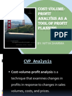 CVP analysis as a tool of profit  analysis
