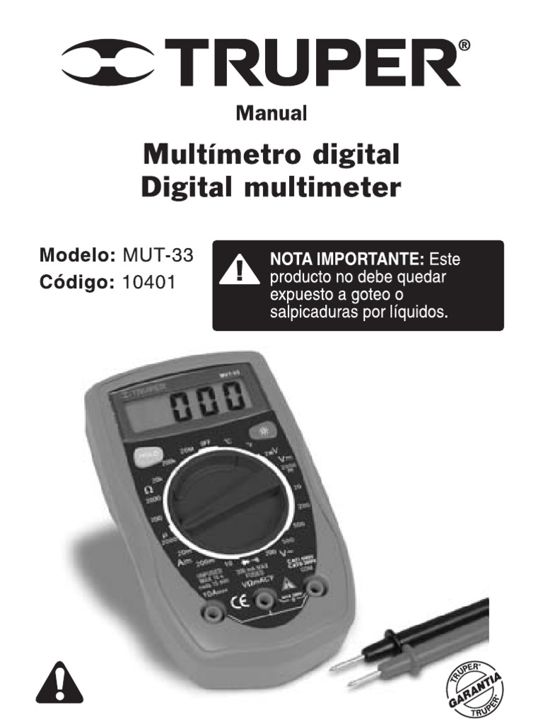 Manual Multimetro Mut33 PDF