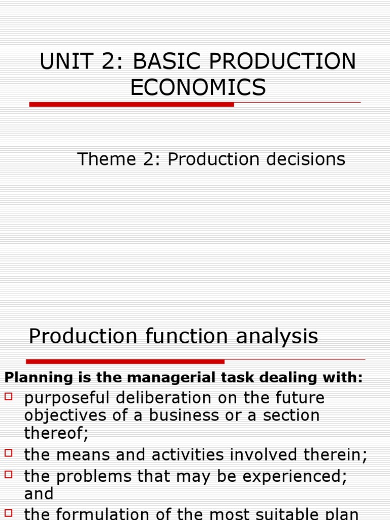 Production Function in Business Economics | PDF | Production Function ...