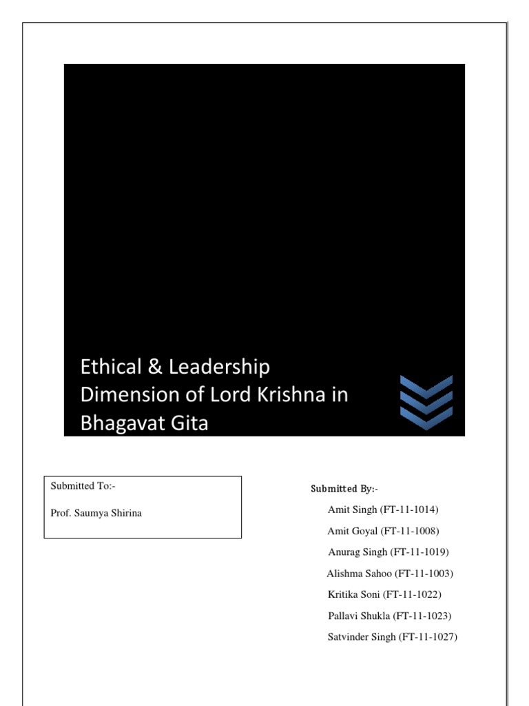 Krishna's Ethical Leadership in Gita | PDF | Krishna | Hinduism