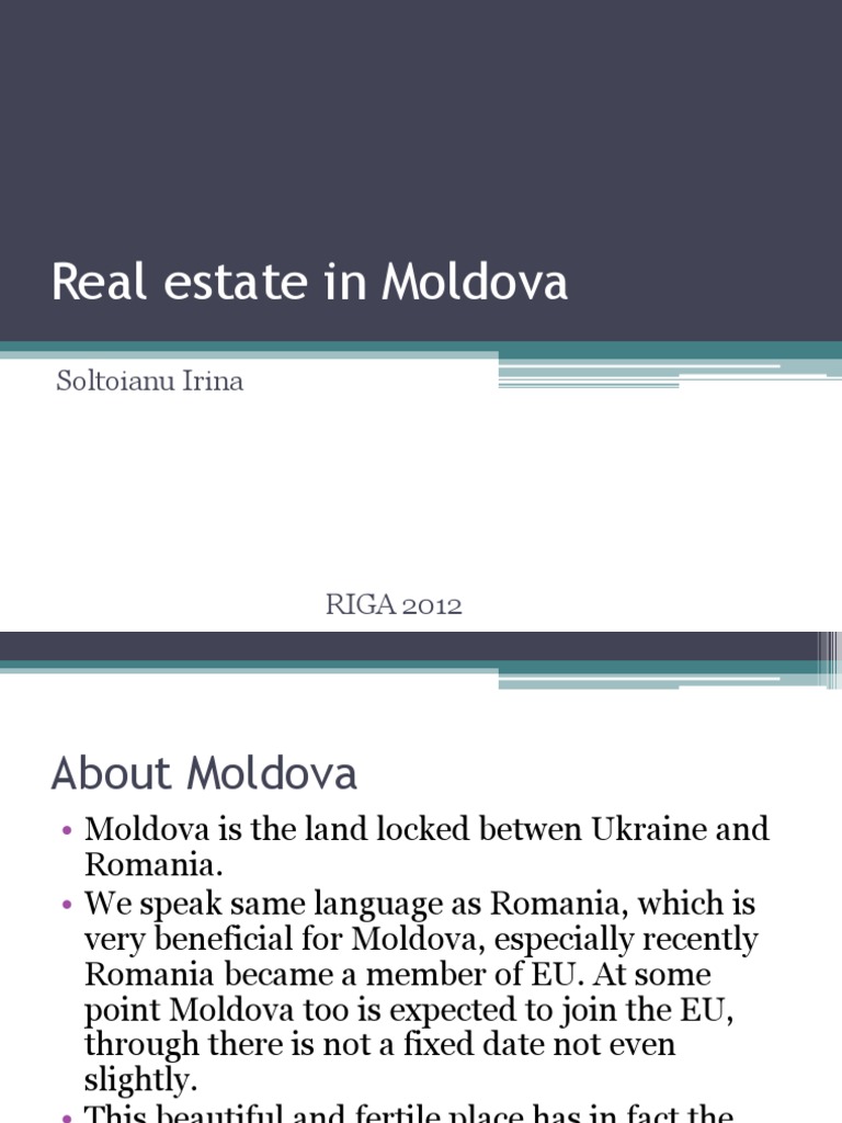 Real Estate in Moldova PDF Moldova Prices