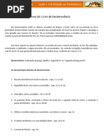 Introdução ao Pentateuco - Resumo de Deuteronômio