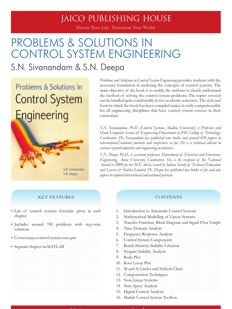 Control Systems Problems & Solutions Guide | PDF | Art