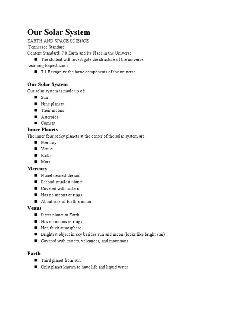 Solar System | PDF | Solar System | Planets
