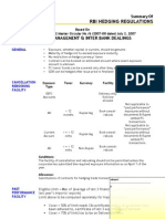 RBI Hedging Regulations