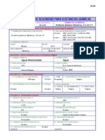 MSDS Agua