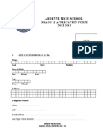 Ardenne high school 6 form application form