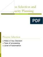 Process Selection and Capacity Planning