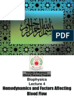 Biophysics Lecture 4 Hemodynamics
