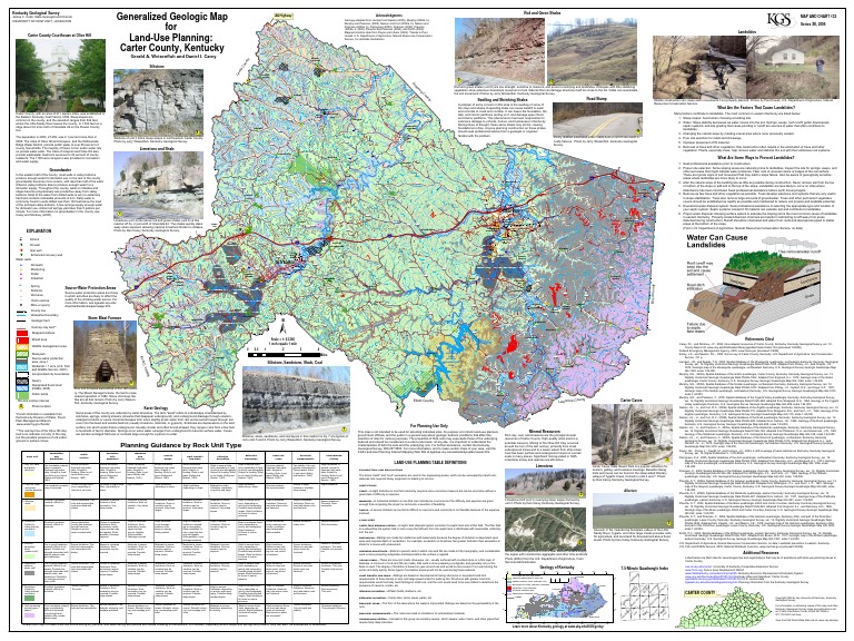 Generalized Geologic Map For LandUse Planning Carter County, Kentucky PDF Natural