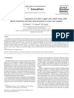 Preconcentration and Separation of Nickel, Copper and Cobalt Using Solid Phase Extraction and Their Determination in Some Real Samples