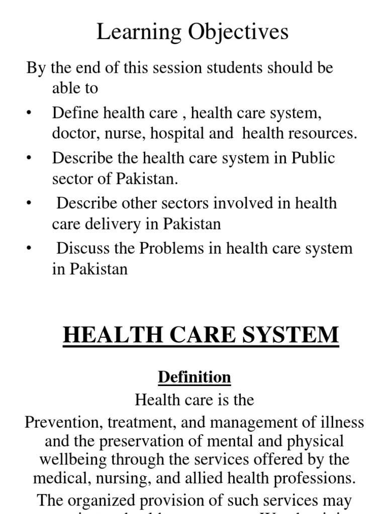 Health Care Systems PDF Health Professional Health Care