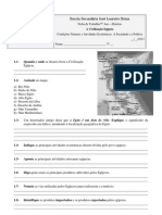 Ficha de Trabalho Sobre Egito