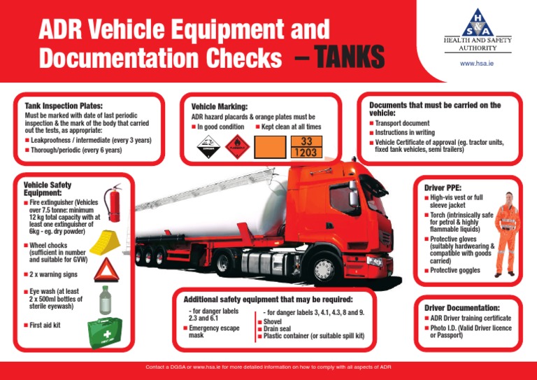 ADR Vehicle Equipment Checklist | PDF | Business