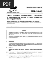 Cargo Stowage and Securing - Amendments