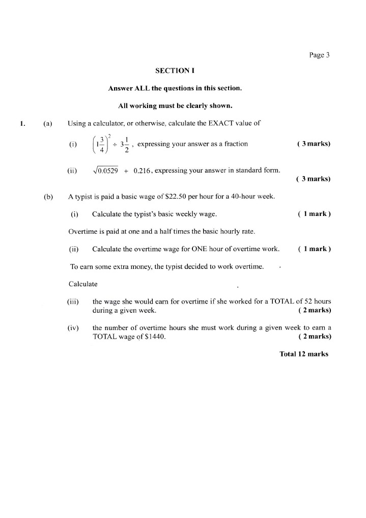 CXC Past Paper January 2012 PDF