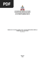 RESUMO - PRODUÇÃO CULTURAL E EDECAÇÃO - ALGUMAS REFLEXÕES CRÍTICAS SOBRE EDUCAR COM MUSEU