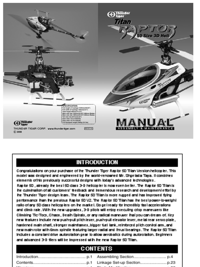 Thunder Tiger PV0665 Elevator A Arm R50 Titan SE/X50 Thunder Tiger PV0665 Elevator A Arm R50 Titan SE/X50
