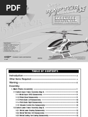 サンダータイガー ラピュターG4 90ヘリコプター Raptor 90
