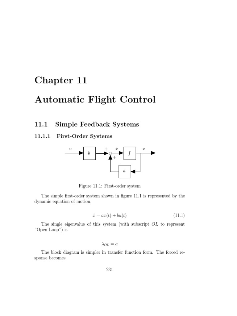 Automatic Flight Control - Ch11 | PDF | Control Theory | Analysis