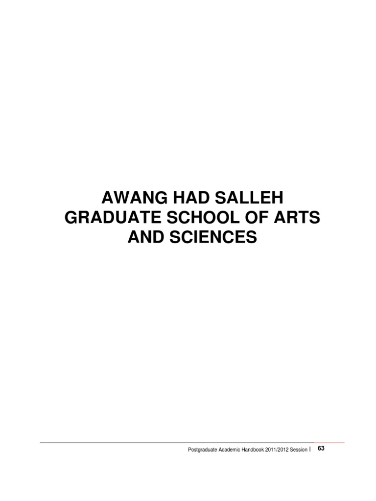 USM Postgraduate Programs Handbook 2011/12 | PDF | Thesis ...