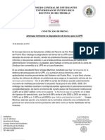 Amenaza Inminente La Degradación de Bonos para La UPR