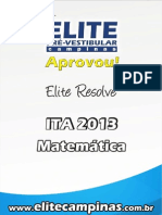 Elite Resolve ITA 2013-Matematica