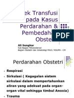 PRAKTEK TRANSFUSI PADA KEMATIAN DAN BEDAH