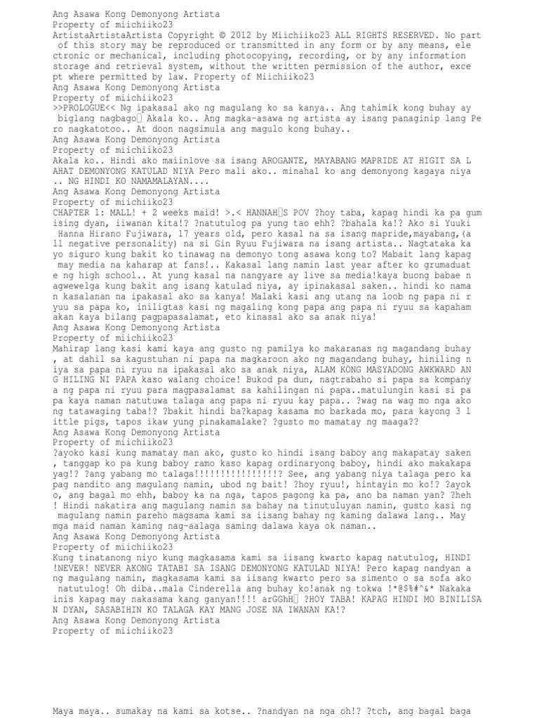 Ang Asawa Kong Demonyong Artista | PDF