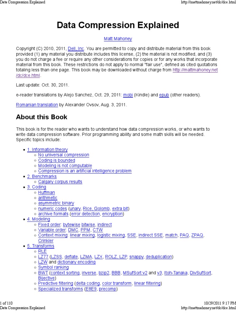 Data Compression Explained | Download Free PDF | Data Compression | Code