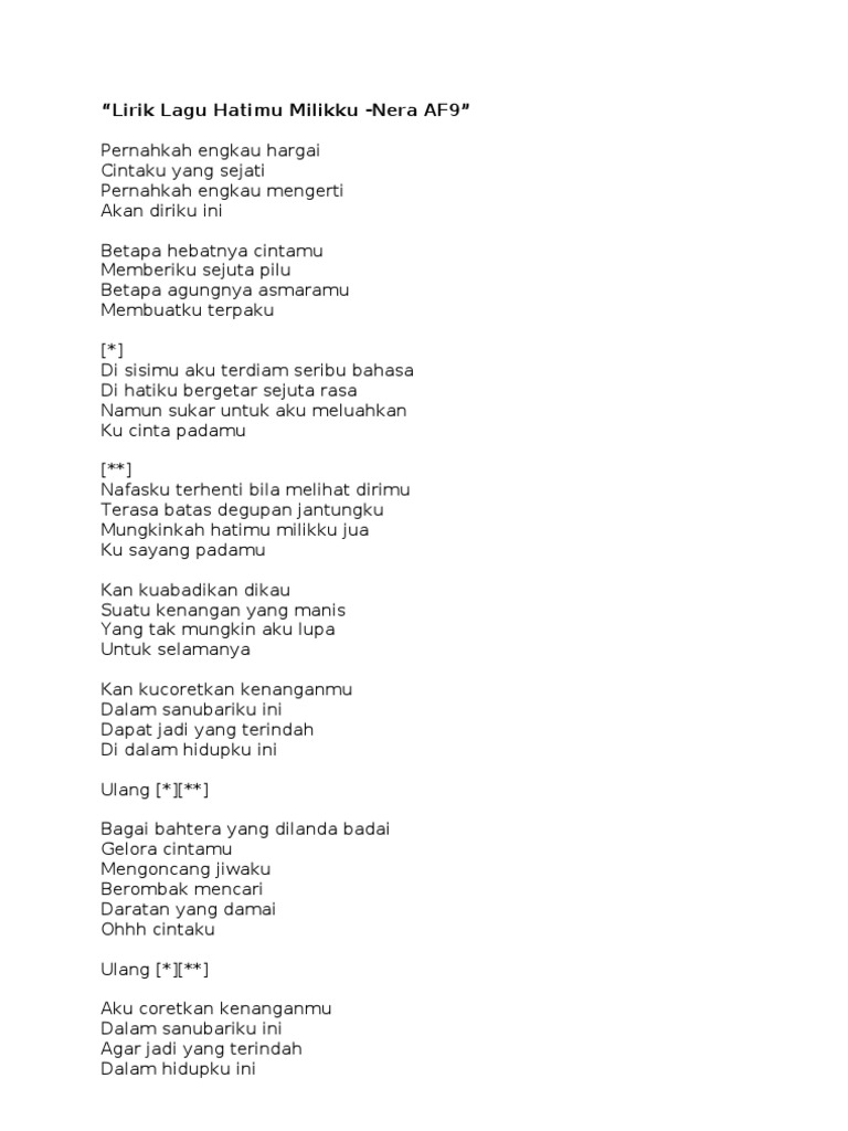 Lirik Lagu Pdf