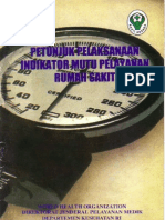 Dirjen Yanmed Tahun 2001 - Petunjuk Pelaksanaan Indikator Mutu Pelayanan Rumah Sakit