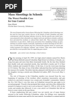 Mass Shootings in Schools - The Worst Possible Case For Gun Control