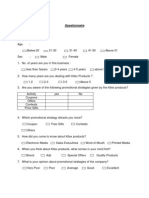 Appendix - 1: Questionnaire