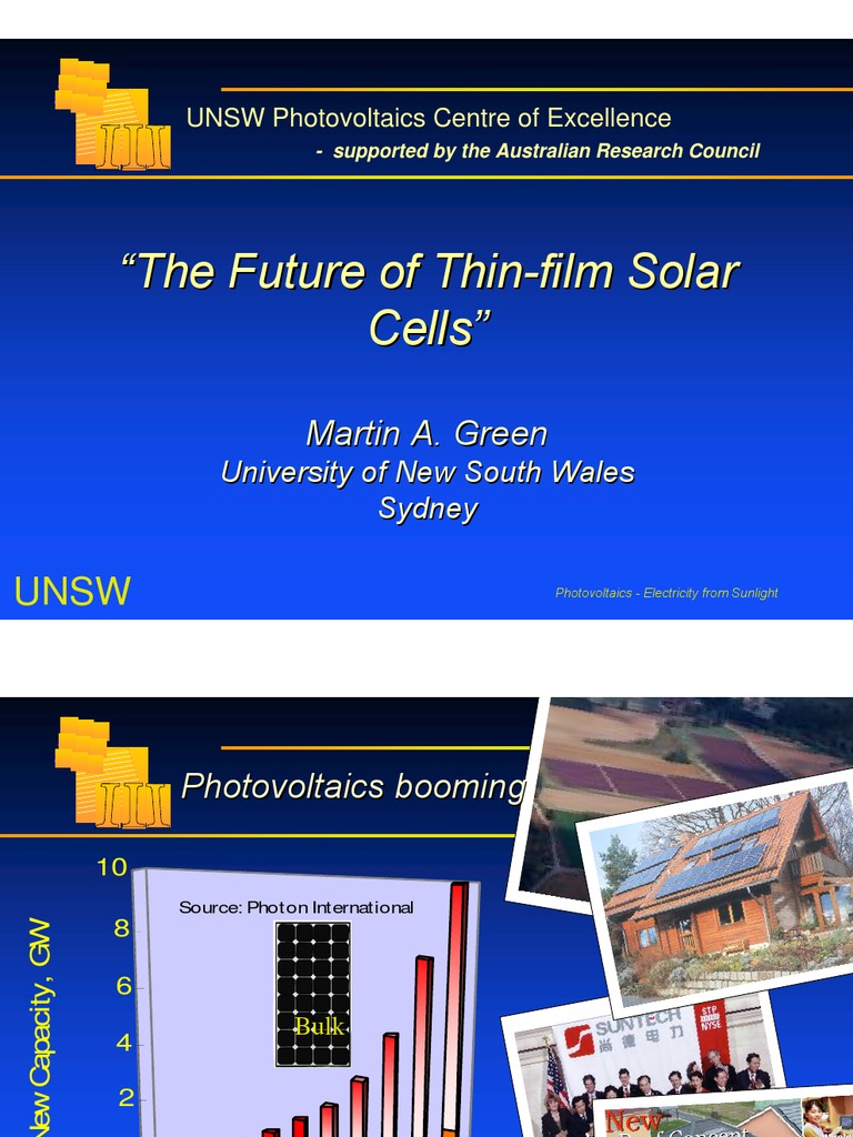 Thin-Film Solar Technology Overview | PDF | Thin Film Solar Cell ...