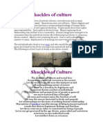  Shackles of culture