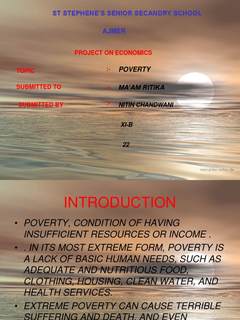 ST Stephene'S Senior Secandry School Ajmer: Project On Economics | PDF