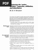 Download Displacing the native speaker - Ben Ramptonpdf by mimamendes SN122562824 doc pdf