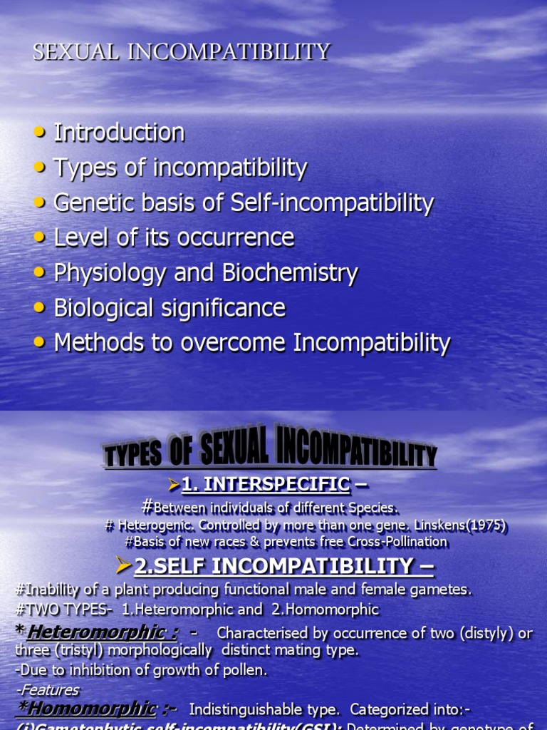 Understanding Sexual Incompatibility in Plants | PDF | Pollen | Pollination