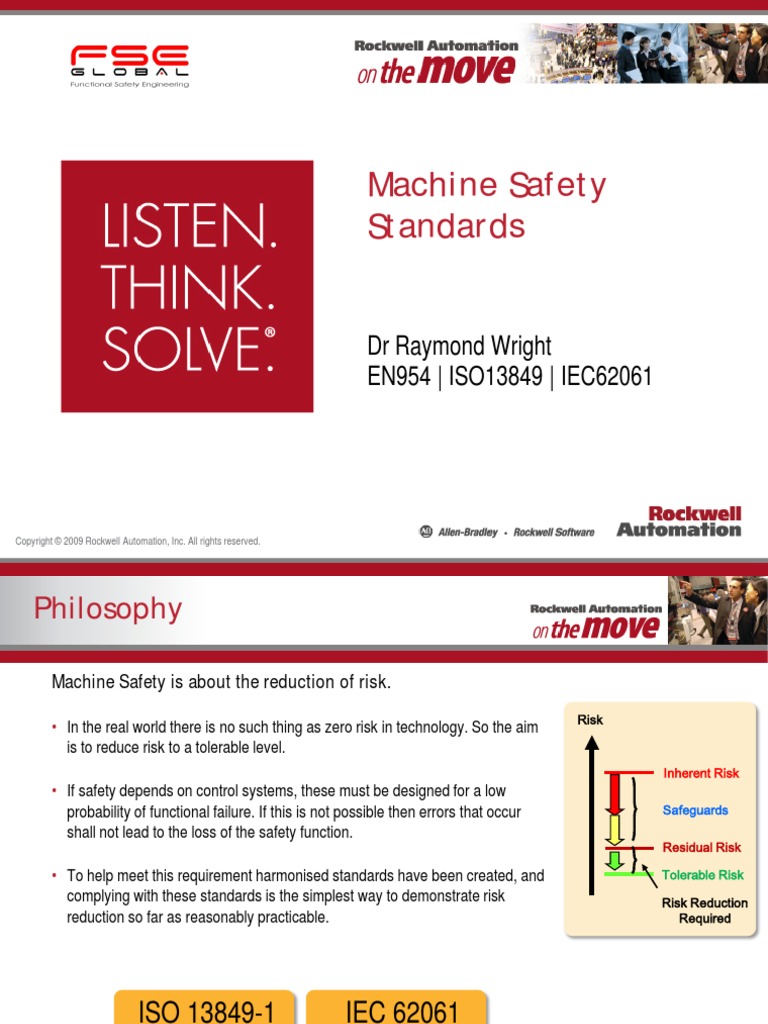 Machine Safety Standards Risk Management Risk