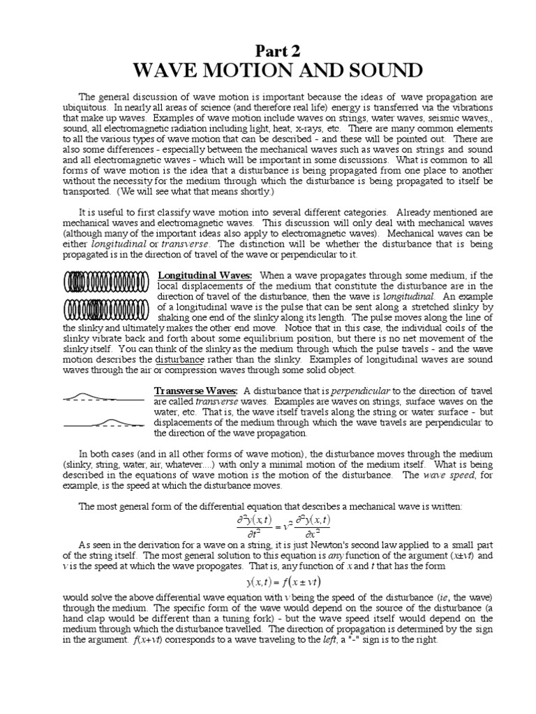 Understanding Wave Motion and Sound | PDF | Interference (Wave ...