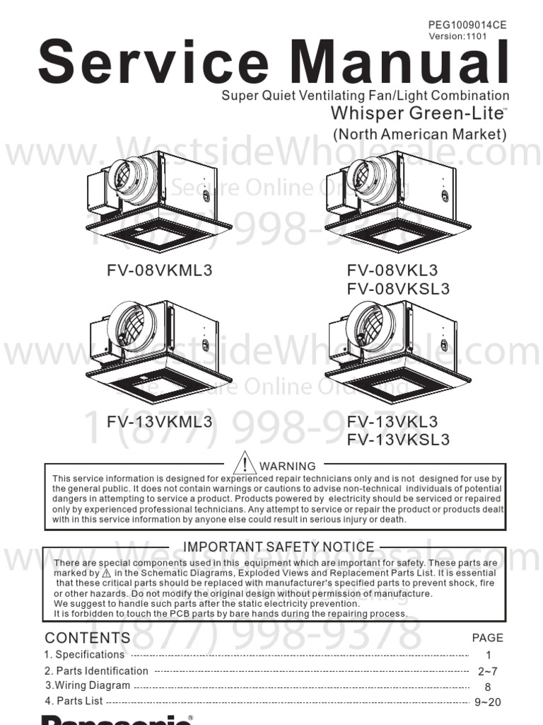 panasonic whispergreen lite3 service_manual manual spec sheet car stereo  color wiring diagram panasonic whispergreen lite3 service_manual