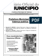 Diario Oficial Do Municipio de Valenca Bahia Edicao 607