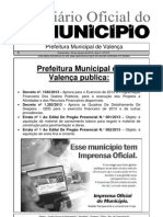 Diario Oficial Do Municipio de Valenca Bahia Edicao 615