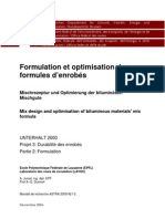 Formulation Et Optimisation Des Formules D'enrobés